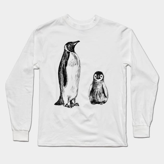 Penguin Print Long Sleeve T-Shirt by rachelsfinelines